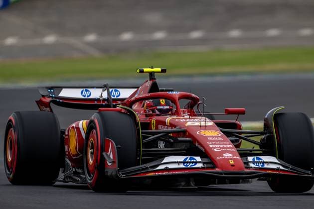 SAO PAULO, BRAZIL: Carlos Sainz, racing for the Ferrari team during the 2024 Formula 1 Sao Paulo Grand Prix at the Interlagos Circuit in Sao Paulo, Brazil