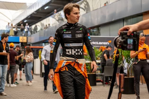 SAO PAULO, BRAZIL: Oscar Piastri, racing for the McLaren F1 team during the 2024 Formula 1 Sao Paulo Grand Prix at the Interlagos Circuit in Sao Paulo, Brazil