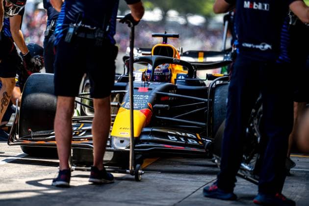 SAO PAULO, BRAZIL: Max Verstappen, racing for the Red Bull Racing team during the 2024 Formula 1 Sao Paulo Grand Prix at the Interlagos Circuit in Sao Paulo, Brazil