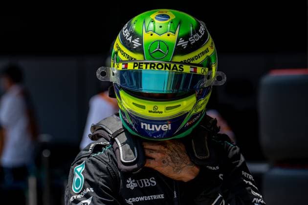 SAO PAULO, BRAZIL: Lewis Hamilton, racing for the Mercedes team during the 2024 Formula 1 Sao Paulo Grand Prix at the Interlagos Circuit in Sao Paulo, Brazil