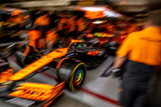 SAO PAULO, BRAZIL: Oscar Piastri, racing for the McLaren F1 team during the 2024 Formula 1 Sao Paulo Grand Prix at the Interlagos Circuit in Sao Paulo, Brazil