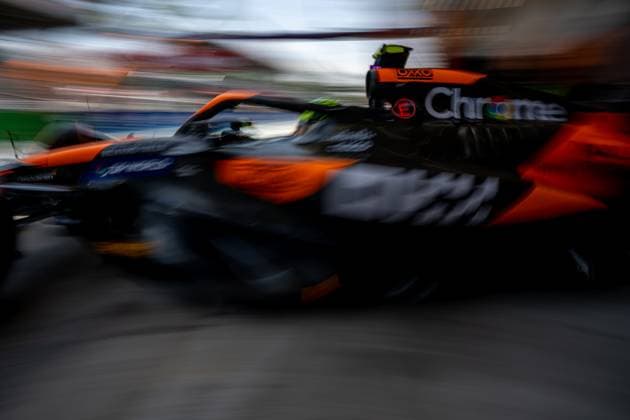 SAO PAULO, BRAZIL: Lando Norris, racing for the McLaren F1 team during the 2024 Formula 1 Sao Paulo Grand Prix at the Interlagos Circuit in Sao Paulo, Brazil
