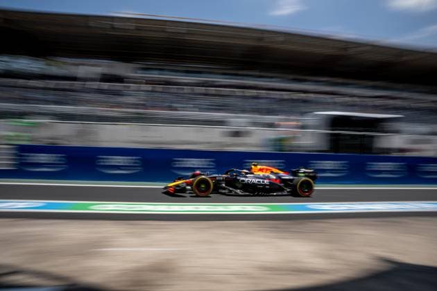 SAO PAULO, BRAZIL: Sergio Perez, racing for the Red Bull Racing team during the 2024 Formula 1 Sao Paulo Grand Prix at the Interlagos Circuit in Sao Paulo, Brazil