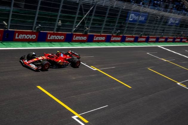 SAO PAULO, BRAZIL: Carlos Sainz, racing for the Ferrari team during the 2024 Formula 1 Sao Paulo Grand Prix at the Interlagos Circuit in Sao Paulo, Brazil
