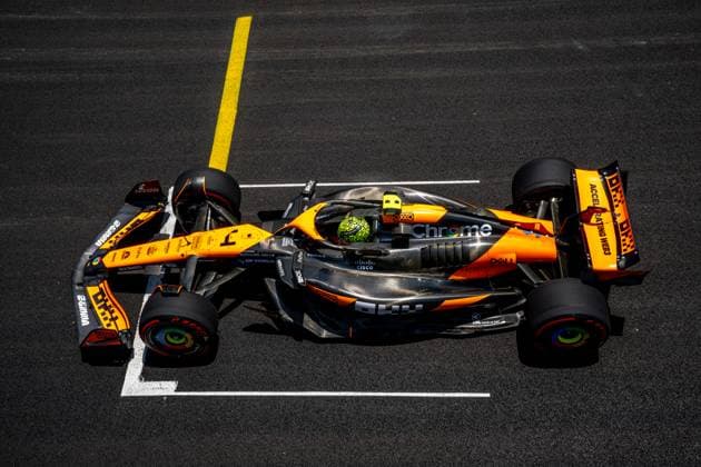 SAO PAULO, BRAZIL: Lando Norris, racing for the McLaren F1 team during the 2024 Formula 1 Sao Paulo Grand Prix at the Interlagos Circuit in Sao Paulo, Brazil