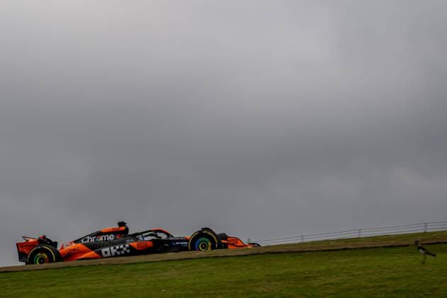 SAO PAULO, BRAZIL: Oscar Piastri, racing for the McLaren F1 team during the 2024 Formula 1 Sao Paulo Grand Prix at the Interlagos Circuit in Sao Paulo, Brazil