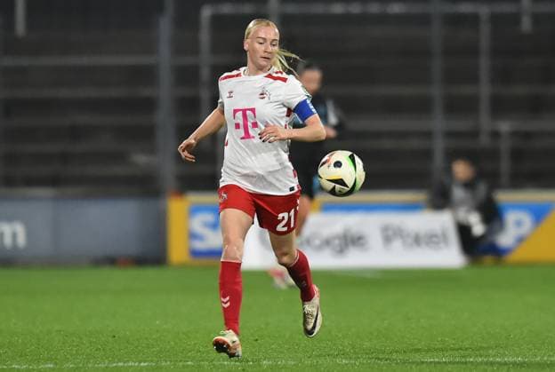 Soccer Google Pixel Women Bundesliga Season 2024 2025 8 Matchday 1 FC Köln Bayer 04 Leverkusen on 01 11 2024 at Franz Kremer Stadium in Cologne Anna Gerhardt 1 FC Köln DFB regulations prohibit any use of photographs as image sequences and or quasi video Nordrhein Westfalen Germany