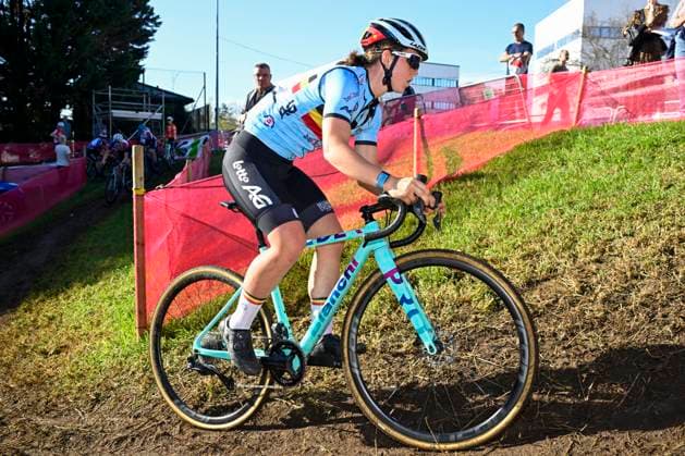 2024 UEC Cyclo-Cross EC - Media Activities PONTEVEDRA, SPAIN - NOVEMBER 02 : COPPENS Nette of Belgium pictured during a training session prior to the 2024 UEC Cyclo-Cross European Championships on November 02, 2024 in Pontevedra, Spain, 02 11 2024 Pontevedra Spain  Copyright: xNicoxVereeckenx
