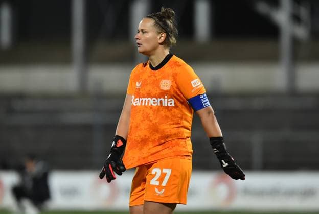 Soccer Google Pixel Womens Bundesliga Season 2024 2025 8 Matchday 1 FC Köln Bayer 04 Leverkusen on 01 11 2024 at Franz Kremer Stadium in Cologne Friederike Repohl Bayer 04 Leverkusen DFB regulations prohibit any use of photographs as image sequences and or quasi video Nordrhein Westfalen Germany