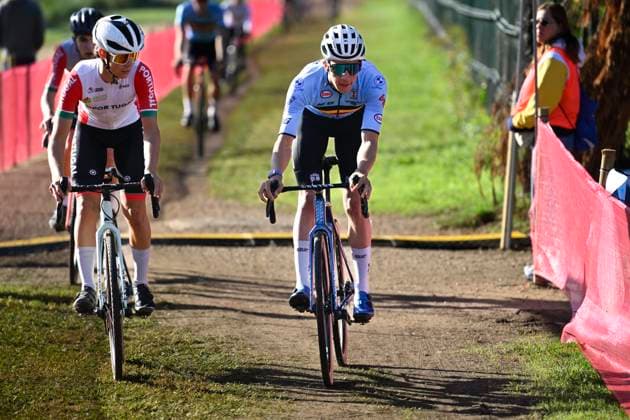 2024 UEC Cyclo-Cross EC - Media Activities PONTEVEDRA, SPAIN - NOVEMBER 02 : MICHELS Jente of Belgium pictured during a training session prior to the 2024 UEC Cyclo-Cross European Championships on November 02, 2024 in Pontevedra, Spain, 02 11 2024 Pontevedra Spain  Copyright: xNicoxVereeckenx