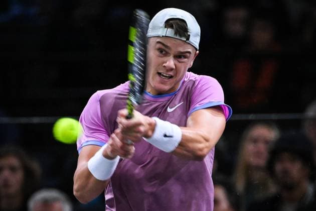 November 2, 2024, Paris, France, France: Holger RUNE of Denmark during the six day of the Rolex Paris Masters 1000 tennis tournament at Accor Arena on November 02, 2024 in Paris, France. Paris France - ZUMAm308 20241102_zsp_m308_002 Copyright: xMatthieuxMirvillex