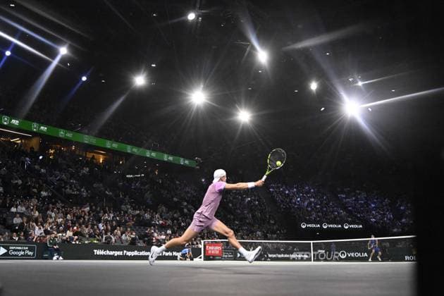 Tennis : Rolex Paris Masters 2024 - Holger Rune -Danemark Tennis : Rolex Paris Masters 2024 - Paris - 02 11 2024 ChrysleneCaillaud Panoramic 