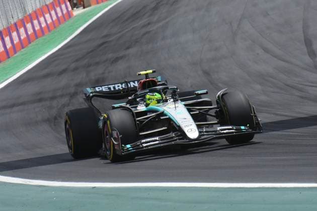Formula 1 Sao Paulo GP sprint race Sao paulo (sp), 11 02 2024 formula1 gp interlagos sp lewis hamilton 44, in the sprint race of the sao paulo gp that takes place, this saturday (2), at the interlagos racetrack, in the south zone of the capital of sao paulo, in the lenovo formula 1 grand prix of sao paulo 2024. (Foto: Julio D Paula Thenews2 imago images)  Copyright: xJulioxD Paulax
