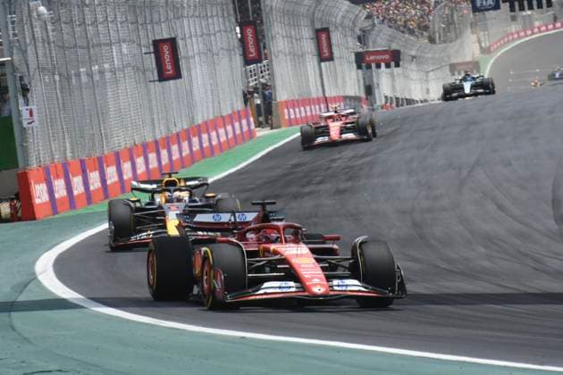 Formula 1 Sao Paulo GP sprint race Sao paulo (sp), 11 02 2024 formula1 gp interlagos sp the driver charles leclerc - ferrari 16, in the sprint race of the sao paulo gp that takes place, this saturday (2), at the interlagos racetrack, in the south zone of the capital of sao paulo, in the lenovo formula 1 grand prix of sao paulo 2024. (Foto: Julio D Paula Thenews2 imago images)  Copyright: xJulioxD Paulax