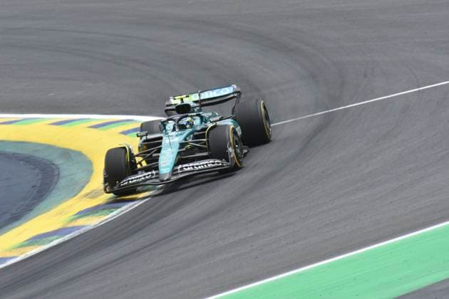 Formula 1 Sao Paulo GP sprint race Sao paulo (sp), 11 02 2024 formula1 gp interlagos sp the driver fernando alonso - aston martin 14 in the sprint race of the sao paulo gp that takes place, this saturday (2), at the interlagos racetrack, in the south zone of the capital of sao paulo, in the lenovo formula 1 grand prix of sao paulo 2024. (Foto: Julio D Paula Thenews2 imago images)  Copyright: xJulioxD Paulax