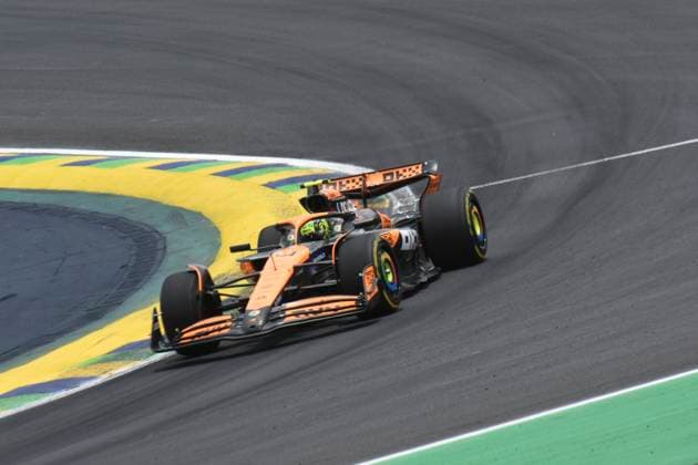 Formula 1 Sao Paulo GP sprint race Sao paulo (sp), 11 02 2024 formula1 gp interlagos sp pilot lando norris - mclaren 4 in the sprint race of the sao paulo gp that takes place, this saturday (2), at the interlagos racetrack, in the south zone of the capital of sao paulo, in the lenovo formula 1 grand prix of sao paulo 2024. (Foto: Julio D Paula Thenews2 imago images)  Copyright: xJulioxD Paulax