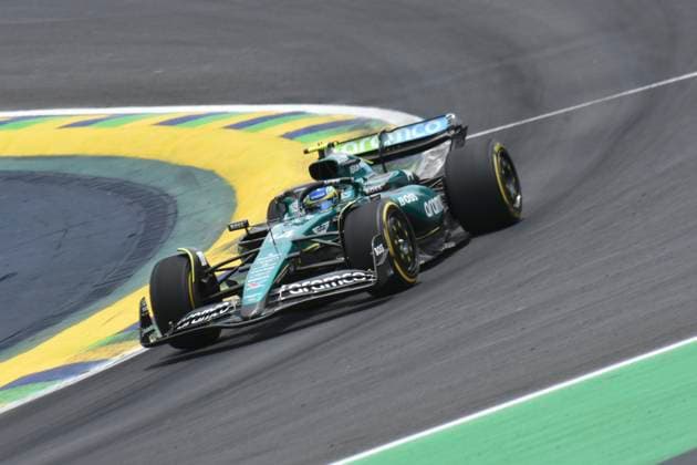 Formula 1 Sao Paulo GP sprint race Sao paulo (sp), 11 02 2024 formula1 gp interlagos sp the driver fernando alonso - aston martin 14 in the sprint race of the sao paulo gp that takes place, this saturday (2), at the interlagos racetrack, in the south zone of the capital of sao paulo, in the lenovo formula 1 grand prix of sao paulo 2024. (Foto: Julio D Paula Thenews2 imago images)  Copyright: xJulioxD Paulax