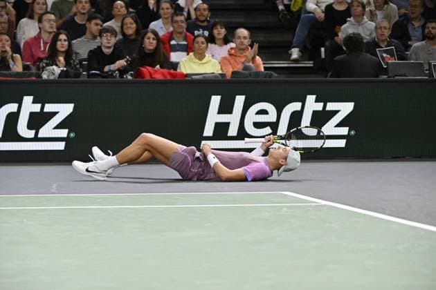 Tennis : Rolex Paris Masters 2024 - Holger Rune - Danemark Tennis : Rolex Paris Masters 2024 - Paris - 02 11 2024 ChrysleneCaillaud Panoramic 