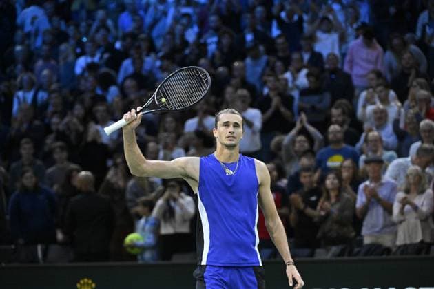 Tennis : Rolex Paris Masters 2024 - Alexander Zverev - Allemagne Tennis : Rolex Paris Masters 2024 - Paris - 02 11 2024 ChrysleneCaillaud Panoramic 