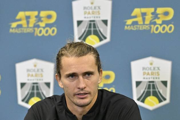 Tennis : Rolex Paris Masters 2024 - Alexander Zverev - coference de presse - Allemagne Tennis : Rolex Paris Masters 2024 - Paris - 02 11 2024 ChrysleneCaillaud Panoramic 