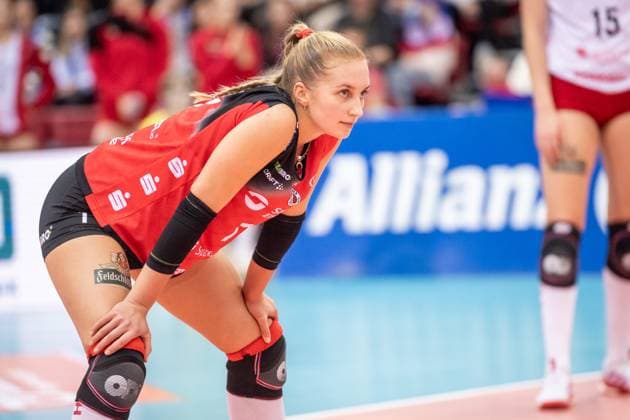 Patricia Nestler Dresdner SC, 01 Concentrated view GER, Allianz MTV Stuttgart vs Dresdner SC Volleyball Bundesliga, VBL, 2024 2025 season, 02 11 2024 GER, Allianz MTV Stuttgart vs Dresdner SC Volleyball Bundesliga, VBL, 2024 2025 season, 02 11 2024 Stuttgart Copyright: xSandyxDinkelackerx EP_SDR