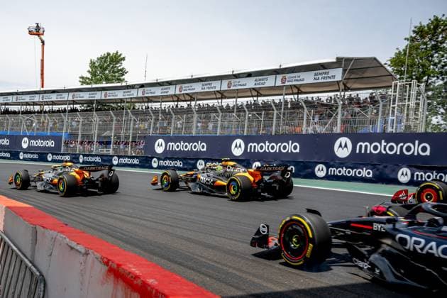 SAO PAULO, BRAZIL: Oscar Piastri, racing for the McLaren F1 team during the 2024 Formula 1 Sao Paulo Grand Prix at the Interlagos Circuit in Sao Paulo, Brazil