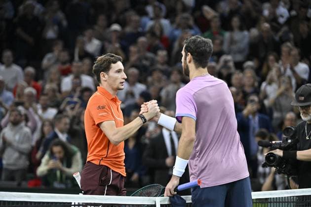 Tennis : Rolex Paris Masters 2024 - Ugo Humbert se qualifie pour la finale - France Tennis : Rolex Paris Masters 2024 - Paris - 02 11 2024 ChrysleneCaillaud Panoramic 