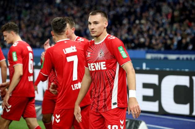 02 11 2024, xtgx, Fußball 2 Bundesliga, Hertha BSC Berlin 1 FC Köln emspor, v l Torjubel nach dem Tor zum celebrating the goal celebrate 0 1 durch Tim Lemperle 1 FC Köln, Koeln DFL DFB REGULATIONS PROHIBIT ANY USE OF PHOTOGRAPHS as IMAGE SEQUENCES and or QUASI VIDEO Berlin
