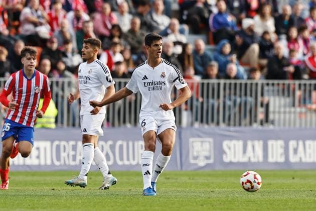 Chema Andres (RM Castilla), NOVEMBER 2, 2024 - Football Soccer : Spanish Primera RFEF Group 2 match between Club Atletico de Madrid B 1-1 Real Madrid Castilla at the Estadio Atletico de Madrid CD Majadahonda in Majadahonda, Spain. Noxthirdxpartyxsales  (272041583)