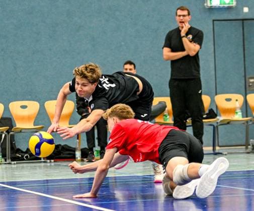 Volleyball 2 BL VC Juniors Frankfurt FC Schüttorf 09 02 11 24, Berger , Theo Max Backhaus, Joris Juniors ,