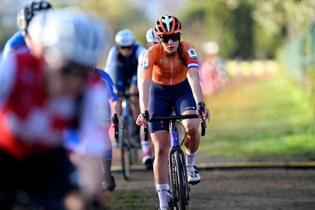 2024 UEC Cyclo-Cross EC - Women Juniors PONTEVEDRA, SPAIN - NOVEMBER 03 : Cabaca Mae (NED) in action during the 2024 UEC Cyclo-Cross European Championships for Women Juniors on November 03, 2024 in Pontevedra, Spain, 03 11 2024 Pontevedra Spain  Copyright: xNicoxVereeckenx