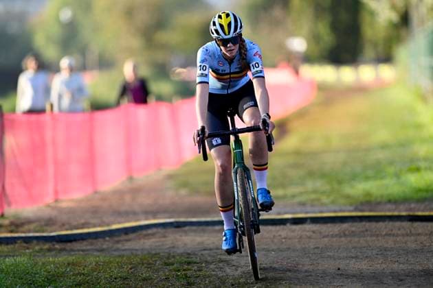 2024 UEC Cyclo-Cross EC - Women Juniors PONTEVEDRA, SPAIN - NOVEMBER 03 : Laurijssen Sanne (BEL) in action during the 2024 UEC Cyclo-Cross European Championships for Women Juniors on November 03, 2024 in Pontevedra, Spain, 03 11 2024 Pontevedra Spain  Copyright: xNicoxVereeckenx