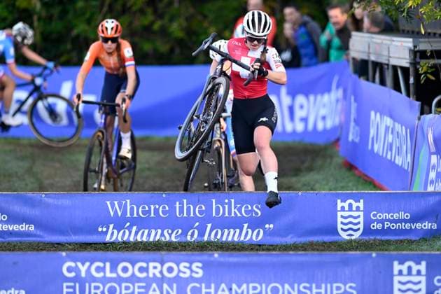2024 UEC Cyclo-Cross EC - Women Juniors PONTEVEDRA, SPAIN - NOVEMBER 03 : Grossmann Anja (SUI) in action during the 2024 UEC Cyclo-Cross European Championships for Women Juniors on November 03, 2024 in Pontevedra, Spain, 03 11 2024 Pontevedra Spain  Copyright: xNicoxVereeckenx