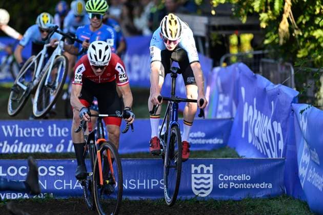 2024 UEC Cyclo-Cross EC - Men Juniors PONTEVEDRA, SPAIN - NOVEMBER 03 : Van Den Boer Arthur (BEL) in action during the 2024 UEC Cyclo-Cross European Championships for Men Juniors on November 03, 2024 in Pontevedra, Spain, 03 11 2024 Pontevedra Spain  Copyright: xNicoxVereeckenx