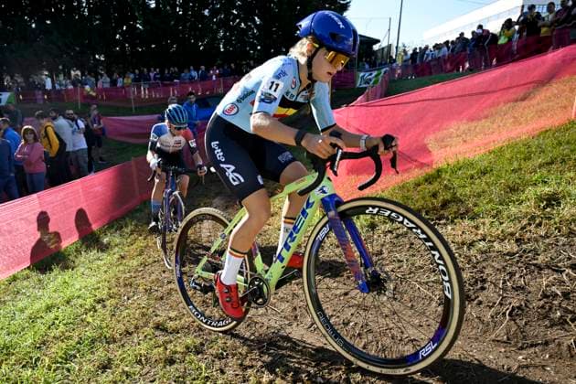 2024 UEC Cyclo-Cross EC - Women U23 PONTEVEDRA, SPAIN - NOVEMBER 03 : Moors Fleur (BEL) in action during the 2024 UEC Cyclo-Cross European Championships for Women U23 on November 03, 2024 in Pontevedra, Spain, 03 11 2024 Pontevedra Spain  Copyright: xNicoxVereeckenx
