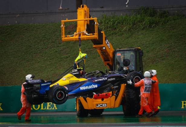 Treino classificatório GP F1 Lenovo SP SÃO PAULO, SP - 03.11.2024: TREINO CLASSIFICATÓRIO GP F1 LENOVO SP - It takes place this Sunday (03) at the Interlagos racetrack, in the south of the capital of São Paulo, after being postponed due to the heavy rain that fell this Saturday (02), the qualifying training for the Formula 1 Lenovo Grand Prix of São Paulo 2024. In the photo, the Argentine driver, Franco Colapinto 43, WILLIAMS, suffers an accident during qualifying training. (Photo: Aloisio Mauricio Fotoarena) x2644951x  AloisioxMauricio