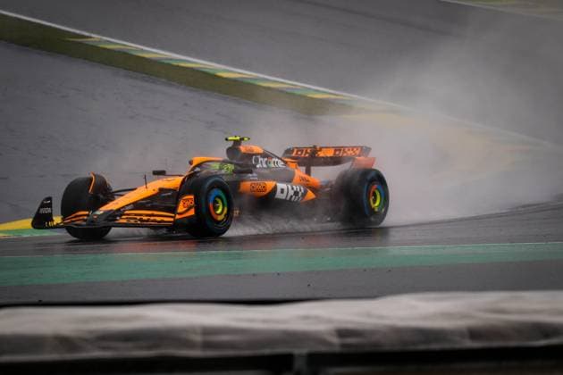 Treino classificatório GP F1 Lenovo SP SÃO PAULO, SP - 03.11.2024: TREINO CLASSIFICATÓRIO GP F1 LENOVO SP - It takes place this Sunday (03) at the Interlagos racetrack, in the south of the capital of São Paulo, after being postponed due to the heavy rain that fell this Saturday (02), the qualifying training for the Formula 1 Lenovo Grand Prix of São Paulo 2024. In the photo, the pilot, Lando Norris 4, McLAREN. (Photo: Aloisio Mauricio Fotoarena) x2644961x  AloisioxMauricio