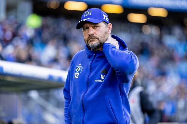 Hamburg, November 3, 2024 Football, 2 Bundesliga 2024 25, Hamburger SV 1 FC Nürnberg Steffen Baumgart Hamburger SV, Trainer DFL REGULATIONS PROHIBIT ANY USE OF PHOTOGRAPHS AS IMAGE SEQUENCES AND OR QUASI VIDEO