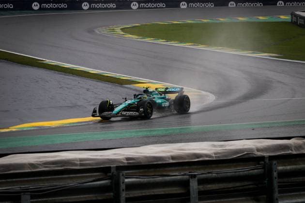 Treino classificatório GP F1 Lenovo SP SÃO PAULO, SP - 03.11.2024: TREINO CLASSIFICATÓRIO GP F1 LENOVO SP - It takes place this Sunday (03) at the Interlagos racetrack, in the south of the capital of São Paulo, after being postponed due to the heavy rain that fell this Saturday (02), the qualifying training for the Formula 1 Lenovo Grand Prix of São Paulo 2024. In the photo, the pilot, Fernando Alonso 14, ASTON MARTIN. (Photo: Aloisio Mauricio Fotoarena) x2644982x  AloisioxMauricio