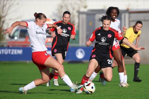 03 11 2024 Soccer Season 2024 2025 2 Women Soccer Bundesliga 09 Matchday 1 FC Nürnberg FCN Club Clubfrauen SC Freiburg II Sportfoto Zink DC DaEn xdcxdex Yara Volpert 32, SC Freiburg II , Nastassja Lein 24, 1 FC Nürnberg FCN