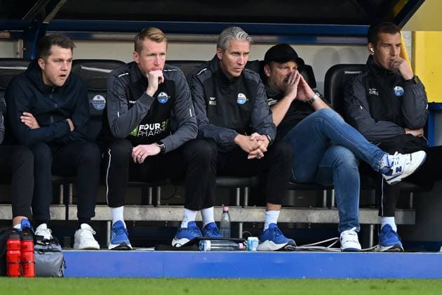 Paderborn, Home Deluxe Arena, 03 11 24, GER, Herren, 2 Bundesliga, Saison 2024 2025, SC Paderborn 07 Eintracht Braunschweig Bild Trainer Lukas KWASNIOK Paderborn Only for editorial use DFL regulations prohibit any use of photographs as image sequences and or quasi video NRW Germany