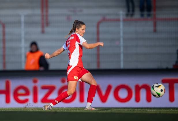 Soccer, Women, Season 2024 2025, 2 Bundesliga 9 Matchday , 1 FC Union Berlin SV Meppen, Celine Frank 1 FC Union scores the goal to 2 1, 03 11 2024, Copyright: xSebastianxRäppold MatthiasxKochx