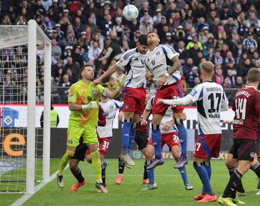 Davie Selke HSV Football, Men, Season 2024 2025, 2 BL, Volksparkstadion, Hamburger SV vs 1 FC Nuernberg DFL REGULATIONS PROHIBIT ANY USE OF PHOTOGRAPHS AS IMAGE SEQUENCES AND OR QUASI VIDEO
