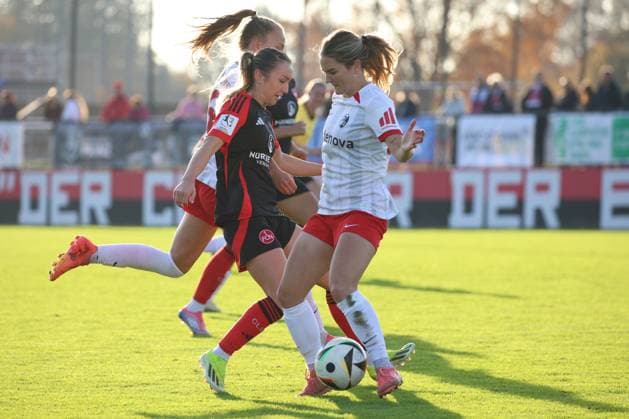 03 11 2024 Soccer Season 2024 2025 2 Women Soccer Bundesliga 09 Matchday 1 FC Nürnberg FCN Club Clubfrauen SC Freiburg II Sportfoto Zink DC DaEn xdcxdex Lara Meroni 11, 1 FC Nürnberg FCN , Noreen Günnewig 14, SC Freiburg II