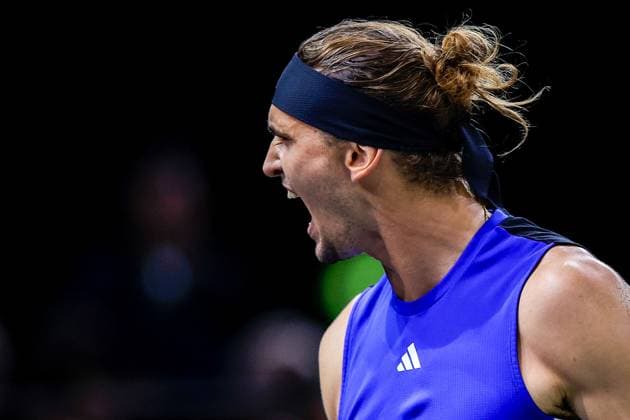ROLEX PARIS MASTERS TENNIS 2024 Paris, 03 11 2024 Final, Alexander Zverev GER Ugo Humbert FRA v l Alexander Zverev GER cheers, screams Copyright: AntonioxBorga