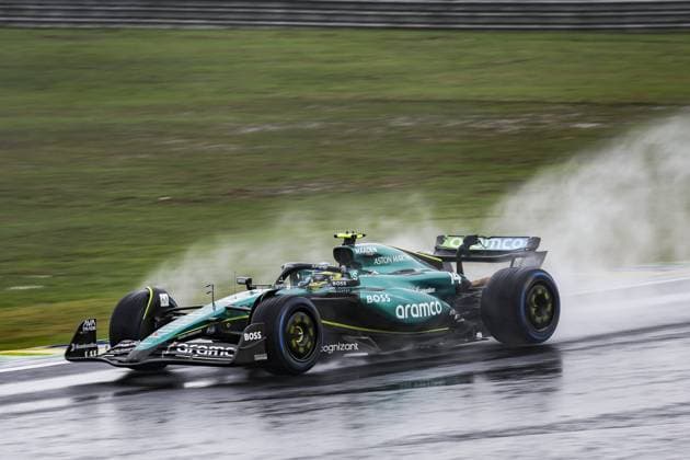 14 ALONSO Fernando (spa), Aston Martin F1 Team AMR24, action during the Formula 1 Grande Premio de Sao Paulo 2024, 21th round of the 2024 Formula One World Championship, WM, Weltmeisterschaft from November 1 to 3, 2024 on the Interlagos Circuit, in Sao Paulo, Brazil - F1 - SAO PAULO GRAND PRIX 2024 DPPI Panoramic  241103_R21_BRASILE_DP_FGDN0314