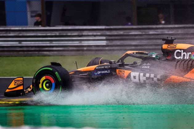 Formel 1, GP Brasilien in Sao Paulo, das Rennen 81 PIASTRI Oscar (aus), McLaren F1 Team MCL38, action during the Formula 1 Grande Premio de Sao Paulo 2024, 21th round of the 2024 Formula One World Championship, WM, Weltmeisterschaft from November 1 to 3, 2024 on the Interlagos Circuit, in Sao Paulo, Brazil - F1 - SAO PAULO GRAND PRIX 2024 DPPI Panoramic 241103_R21_BRASILE_DP_FGDN1660