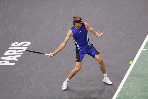 ROLEX PARIS MASTERS TENNIS 2024 Thierry Larret Maxppp. Tennis. Rolex Paris Masters. Accorhotels Arena, Paris (75), le 3 Novembre 2024. Finale : Alexander ZVEREV (GER) vs Ugo HUMBERT (FRA). Paris (75) ACCORHOTELS ARENA ILE DE FRANCE FRANCE  Copyright: xMAXPPPxThierryxLarretx TL_20241103_1031 0777794137st