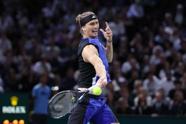 ROLEX PARIS MASTERS TENNIS 2024 Thierry Larret Maxppp. Tennis. Rolex Paris Masters. Accorhotels Arena, Paris (75), le 3 Novembre 2024. Finale : Alexander ZVEREV (GER) vs Ugo HUMBERT (FRA). Paris (75) ACCORHOTELS ARENA ILE DE FRANCE FRANCE  Copyright: xMAXPPPxThierryxLarretx TL_20241103_1037 0777794168st