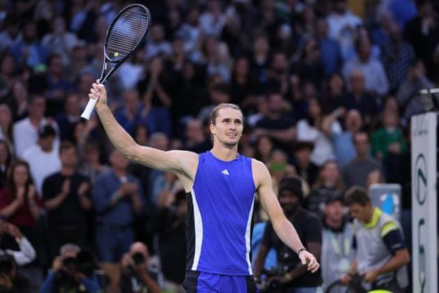 ROLEX PARIS MASTERS TENNIS 2024 Thierry Larret Maxppp. Tennis. Rolex Paris Masters. Accorhotels Arena, Paris (75), le 3 Novembre 2024. Finale : Alexander ZVEREV (GER) vs Ugo HUMBERT (FRA). Paris (75) ACCORHOTELS ARENA ILE DE FRANCE FRANCE  Copyright: xMAXPPPxThierryxLarretx TL_20241103_1039 0777794180st